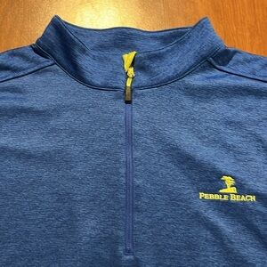 Pebble Beach Men’s Quarter Zipped Shirt Size Large.